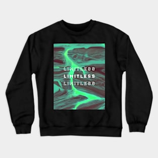limitless neon background sticker Crewneck Sweatshirt